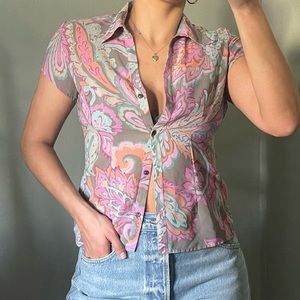 90’s pastel button up top
